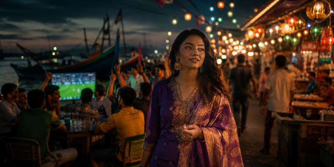 কক্সবাজারের নাইট মার্কেটে রাতের আলোয় ক্রিকেট বেটিং উপভোগ করছেন একজন খেলোয়াড়