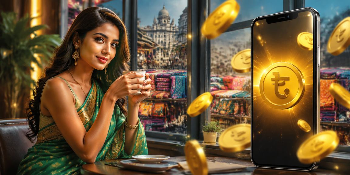 রাজশাহীতে শাড়ি পরা একজন নারী মোবাইলে স্পোর্টস বেটিং অডস দেখছেন